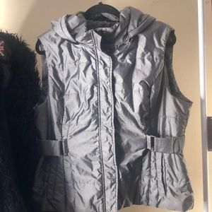 Grey puffer vest